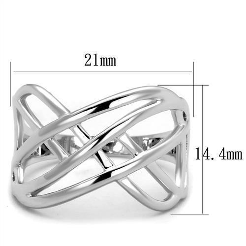 3W1075 - Rhodium Brass Ring with No Stone-1