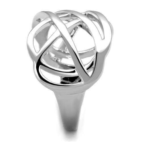 3W1075 - Rhodium Brass Ring with No Stone-3