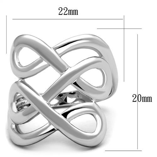 3W1076 - Rhodium Brass Ring with No Stone-1