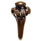 3W1106 - IP Coffee light Brass Ring with AAA Grade CZ  in Light Coffee-3