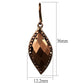 3W1112 - IP Coffee light Brass Earrings with AAA Grade CZ  in Light Coffee-1