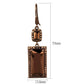 3W1113 - IP Coffee light Brass Earrings with AAA Grade CZ  in Light Coffee-1