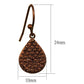 3W1118 - IP Coffee light Brass Earrings with AAA Grade CZ  in Light Coffee-1