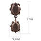 3W1121 - IP Coffee light Brass Earrings with AAA Grade CZ  in Light Coffee-1