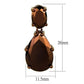 3W1135 - IP Coffee light Brass Earrings with AAA Grade CZ  in Light Coffee-1