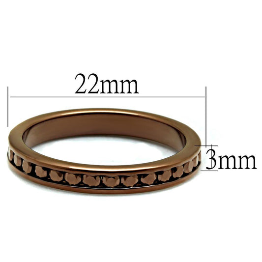 3W1137 - IP Coffee light Brass Ring with AAA Grade CZ  in Brown-1