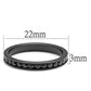 3W1138 - IP Light Black  (IP Gun) Brass Ring with AAA Grade CZ  in Light Gray-1