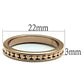 3W1139 - IP Rose Gold(Ion Plating) Brass Ring with AAA Grade CZ  in Metallic Light Gold-1