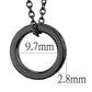 3W1144 - IP Light Black  (IP Gun) Brass Chain Pendant with Top Grade Crystal  in Light Gray-1