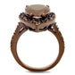 3W1153 - IP Coffee light Brass Ring with AAA Grade CZ  in Light Coffee-2