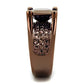 3W1169 - IP Coffee light Brass Ring with AAA Grade CZ  in Light Coffee-3