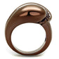 3W1170 - IP Coffee light Brass Ring with AAA Grade CZ  in Light Coffee-2