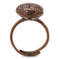 3W1178 - IP Coffee light Brass Ring with AAA Grade CZ  in Light Coffee-2