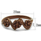 3W1181 - IP Coffee light Brass Ring with AAA Grade CZ  in Light Coffee-1