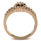 3W1192 - IP Rose Gold(Ion Plating) Brass Ring with AAA Grade CZ  in Metallic Light Gold-2