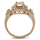 3W1193 - IP Rose Gold(Ion Plating) Brass Ring with AAA Grade CZ  in Metallic Light Gold-2