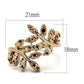 3W1194 - IP Rose Gold(Ion Plating) Brass Ring with AAA Grade CZ  in Metallic Light Gold-1