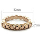 3W1195 - IP Rose Gold(Ion Plating) Brass Ring with AAA Grade CZ  in Metallic Light Gold-1