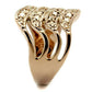 3W1196 - IP Rose Gold(Ion Plating) Brass Ring with AAA Grade CZ  in Metallic Light Gold-3