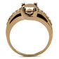3W1199 - IP Rose Gold(Ion Plating) Brass Ring with AAA Grade CZ  in Metallic Light Gold-2