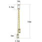 3W1202 - Gold Brass Earrings with Top Grade Crystal  in Clear-1