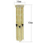 3W1205 - Gold+Ruthenium Brass Earrings with Top Grade Crystal  in Clear-1