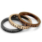 3W1208 - IP Rose Gold & IP Light Black & IP Light coffee Brass Ring with Top Grade Crystal  in Multi Color-4