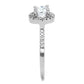 3W1210 - Rhodium Brass Ring with AAA Grade CZ  in Clear-3