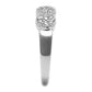 3W1220 - Rhodium Brass Ring with AAA Grade CZ  in Clear-3