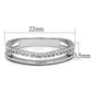 3W1229 - Rhodium Brass Ring with AAA Grade CZ  in Clear-1