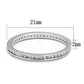 3W1241 - Rhodium Brass Ring with AAA Grade CZ  in Clear-1