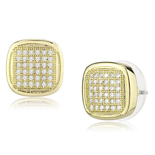 3W1269 - Gold Brass Jewelry Sets with AAA Grade CZ  in Clear-2