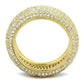 3W1272 - Gold Brass Ring with AAA Grade CZ  in Clear-2
