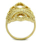 3W1274 - Gold Brass Ring with AAA Grade CZ  in Clear-2
