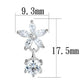 3W1281 - Rhodium Brass Earrings with AAA Grade CZ  in Clear-1