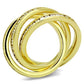 3W1330 - Gold Brass Ring with AAA Grade CZ  in Clear-2
