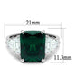 3W1363 - Rhodium Brass Ring with Synthetic Spinel in Emerald-1