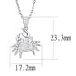 3W1377 - Rhodium 925 Sterling Silver Chain Pendant with AAA Grade CZ  in Clear-1