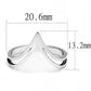 3W1383 - Rhodium 925 Sterling Silver Ring with No Stone-1