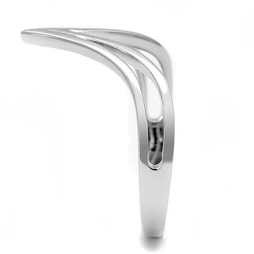 3W1383 - Rhodium 925 Sterling Silver Ring with No Stone-3