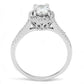 3W1386 - Rhodium 925 Sterling Silver Ring with AAA Grade CZ  in Clear-2