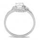 3W1388 - Rhodium 925 Sterling Silver Ring with AAA Grade CZ  in Clear-3