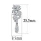 3W1413 - Rhodium Brass Jewelry Sets with AAA Grade CZ  in Clear-4