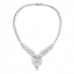 3W1418 - Rhodium Brass Jewelry Sets with AAA Grade CZ  in Clear-1