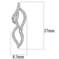 3W1418 - Rhodium Brass Jewelry Sets with AAA Grade CZ  in Clear-4
