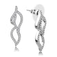 3W1418 - Rhodium Brass Jewelry Sets with AAA Grade CZ  in Clear-3
