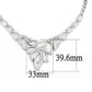 3W1420 - Rhodium Brass Jewelry Sets with AAA Grade CZ  in Clear-2