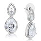 3W1427 - Rhodium Brass Jewelry Sets with AAA Grade CZ  in Clear-3
