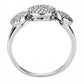 3W1440 - Rhodium Brass Ring with AAA Grade CZ  in Clear-2