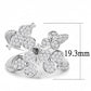 3W1447 - Rhodium Brass Ring with AAA Grade CZ  in Clear-1